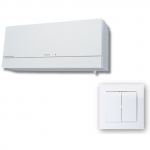 Mini rekuperatorius Mitsubishi Lossnay VL-100EU5-E su jungikliu