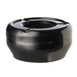 Peleninė juoda plastikinė uždara 10 cm
