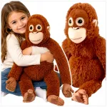 Didelis Pliu&scaron;inis Orangutanas 90 cm &ndash; Mink&scaron;ta Beždžionė Žaislas su Lipniomis Letenėlėmis XXL