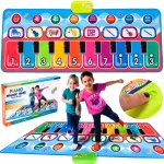 Muzikinis Kilimėlis-Pianinas Vaikams 130x48 cm &ndash; &Scaron;okių Ir Įra&scaron;ymo Žaislas