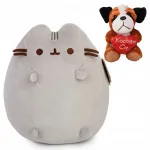 Pusheen Pliu&scaron;inis Žaislas &ndash; Didelė Pilka Sėdinti Katė, 23 cm + Dovana