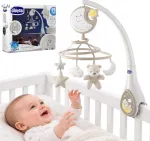 Chicco Next2Dreams Next2Me Karuzelė Lovytei &ndash; &Scaron;viesa, Muzika Ir Baltas Triuk&scaron;mas, Smėlio Spalvos