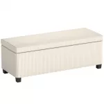 Prie&scaron;kambario suolas su daiktadėže, 112 cm, smėlio spalvos