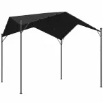Pergola 3x3m metalinė su poliesterio stogu tamsiai pilka