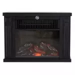 Elektrinis židinys su &scaron;ildymo funkcija, 600/1200 W, juodas