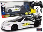 Nuotoliniu būdu valdomas sportinis automobilis Corvette, 1:18, su &scaron;viesų efektais, baltas