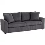 Trivietė sofa su pagalvėlėmis, 212 cm, tamsiai pilka