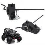 Vairavimo mechanizmas žaisliniam automobiliui, 1:16&ndash;1:24 mastelio, su varikliu ir krumpliaračiu