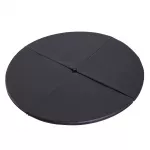 Pole dance kilimėlis, 5 cm storio apvalus plastikinis kilimėlis, skirtas pole dance pratimams, gimnastikai, jogai, juodos spalvos