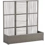 Pakelta lysvė su grotelėmis vijokliniams augalams, iki 50 kg, 103 x 29 x 103 cm, pilka