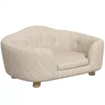 Sofa augintiniams su pagalve, 70 x 47 cm, kreminės spalvos