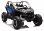 Vaiki&scaron;kas elektromobilis Can-Am Maverick, 24 V, 4x200W, su nuotolinio valdymo pultu, mėlynas-pilkas