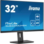 iiyama ProLite XUB3293UHSN-B5 32" monitorius, IPS, 4K UHD, USB-C dokas 65 W, KVM (XUB3293UHSN-B5)