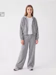 Sinsay - Oversize sportinės kelnės su kontrastine kantavimo juostele Active - tamsiai pilka