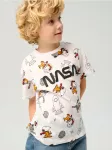 Sinsay - Medvilniniai mar&scaron;kinėliai Peanuts NASA - balta