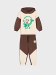 Sinsay - Medvilninis komplektas: hoodie džemperis ir jogger kelnės su spauda Mickey Mouse - kūno spalva