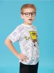 Sinsay - Medvilniniai mar&scaron;kinėliai su spauda SpongeBob SquarePants - balta