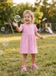 Sinsay - Medvilninė babydoll suknelė su ta&scaron;keliais - rausva