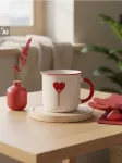 Sinsay - Puodelis su Valentino dienos motyvu - balta