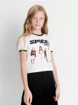Sinsay - Medvilniniai mar&scaron;kinėliai su spauda Spice Girls - balta