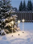 Sinsay - Įsmeigiamų LED sodo lempučių rinkinys su žvaigždės motyvu 3 pack - balta