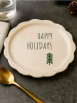 Sinsay - Kalėdinė keraminė lėk&scaron;tė su užra&scaron;u Happy Holidays - balta
