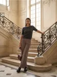 Sinsay - Eleganti&scaron;kos wide leg kelnės su klostėmis - tamsiai pilka