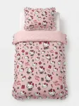 Sinsay - &Scaron;ventinis patalynės komplektas su klostėmis Hello Kitty - rausva