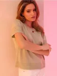 Sinsay - Megzta palaidinė su ажūrinėmis detalėmis su viskoze - &scaron;viesiai žalia