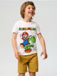 Sinsay - Medvilniniai mar&scaron;kinėliai su spauda Super Mario - balta