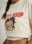 Sinsay - Medvilniniai mar&scaron;kinėliai su spauda Betty Boop - &scaron;viesiai geltona