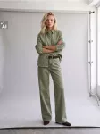 Sinsay - Džinsinė striukė su dekoratyvinėmis sagomis - žalia