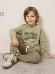 Sinsay - Loose crewneck džemperis su spauda - &scaron;viesi alyvuogių
