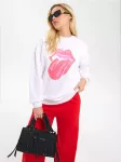 Sinsay - Sportinis nertinis su atspaudu The Rolling Stones - kreminė