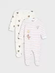 Sinsay - Medvilniniai &scaron;liaužtinukai su spaudiniu 2 pack Mickey Mouse - kreminė