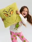 Sinsay - Kailinė dekoratyvinė pagalvėlė su kalėdiniu motyvu Grinch - geltonai žalia