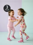 Sinsay - Medvilniniai mar&scaron;kinėliai su gėlių motyvu 3 pack - kreminė