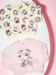Sinsay - Medvilniniai crewneck džemperiai su spaudiniu 2 pack Hello Kitty - kreminė
