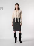 Sinsay - Oversize megztinis su dekoratyviniu suri&scaron;imu - kūno spalvos