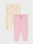 Sinsay - Medvilninės jogger kelnės 2 pack - koralinė