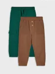 Sinsay - Medvilninės jogger kelnės 2 pack - aukso ruda