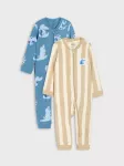 Sinsay - Medvilniniai &scaron;liaužtinukai su dinozaurų motyvu 2 pack - mid blue