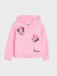 Sinsay - Džemperis su medvilne, kapi&scaron;onu ir spauda Minnie Mouse - pastelinė rožinė