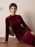 Sinsay - Maksi suknelė su raukiniu - ka&scaron;toninė