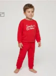 Sinsay - Medvilninis komplektas: crewneck džemperis ir jogger kelnės su kalėdiniu motyvu - raudona