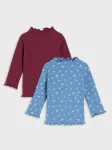 Sinsay - Mar&scaron;kinėliai su gėlių motyvu 2 pack - bordo