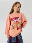 Sinsay - Medvilninis džemperis su apvalia i&scaron;kirpte ir spauda Disney - pastelinė rožinė
