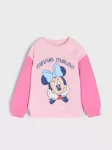 Sinsay - Džemperis su apvalia i&scaron;kirpte ir spauda Minnie Mouse - pastelinė rožinė