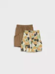 Sinsay - Medvilniniai cargo &scaron;ortai 2 pack - pilkai ruda (taupe)