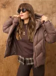Sinsay - Siūta puffer striukė su kapi&scaron;onu - plieninė violetinė